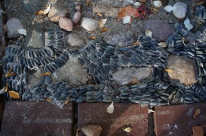 My attempts at creating a stone mosaic in the Secret Garden. 